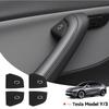 YZ Для Tesla Model 3 Y Highland Juniper 2025 Салон Автомобиля Замшевая Накладка на Кнопку Переключателя Двери Наклейки Патч Накладка Чехол Аксессуары