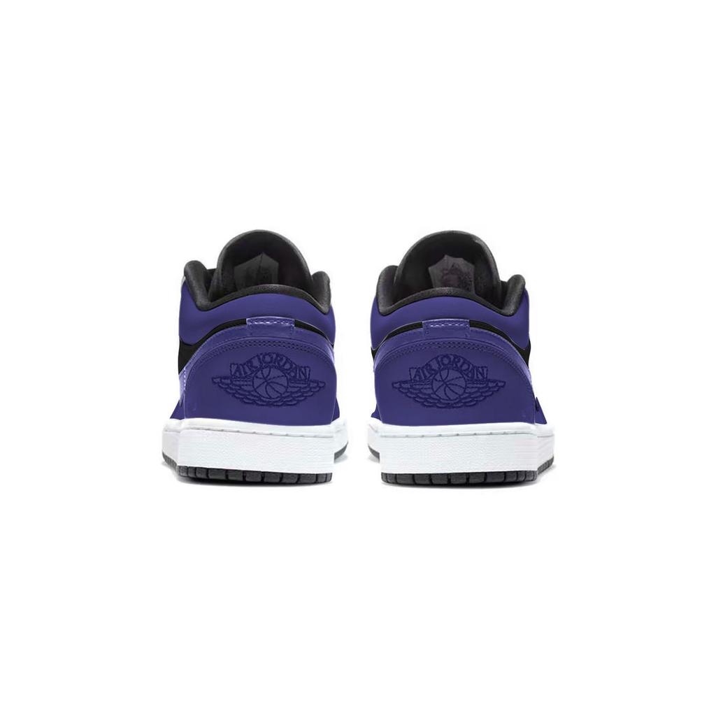 Jordan Air Jordan 1 Gift Box Abrasion Resistant Low top Vintage Basketball Shoes Unisex Black Purple 553558-165(Team701-F-B)