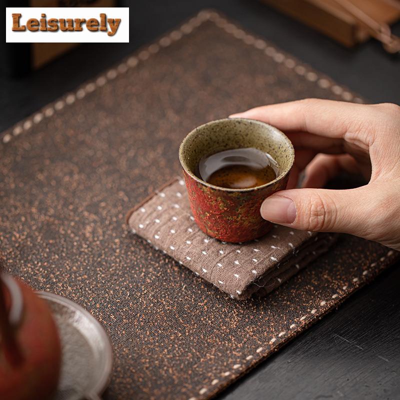 2 шт./лот Красный с эффектом печи, старая горная глина, чашка-подковы, ручная работа, чайная пиала, одиночные чашки, чашка для аромата, мастер-чашки Цзяньчжань, чай 45 мл