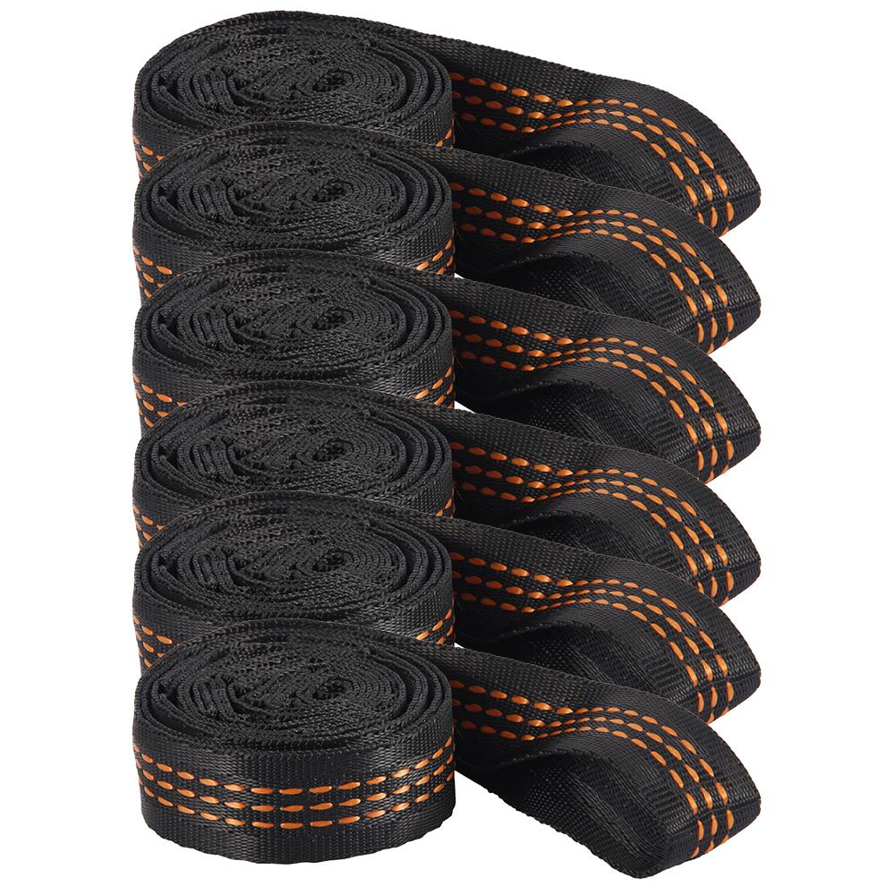 2-6Pcs Hammock Straps 400kg High Bearing Adjustable Portable Outdoor Camping Hammocks Hanging Swing Straps Tree Rope