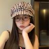 Берет Love Plaid для женщин, весна-лето, литературный и ретро, универсальный, в стиле колледжа, шляпа с изображением маленькой звезды и рога