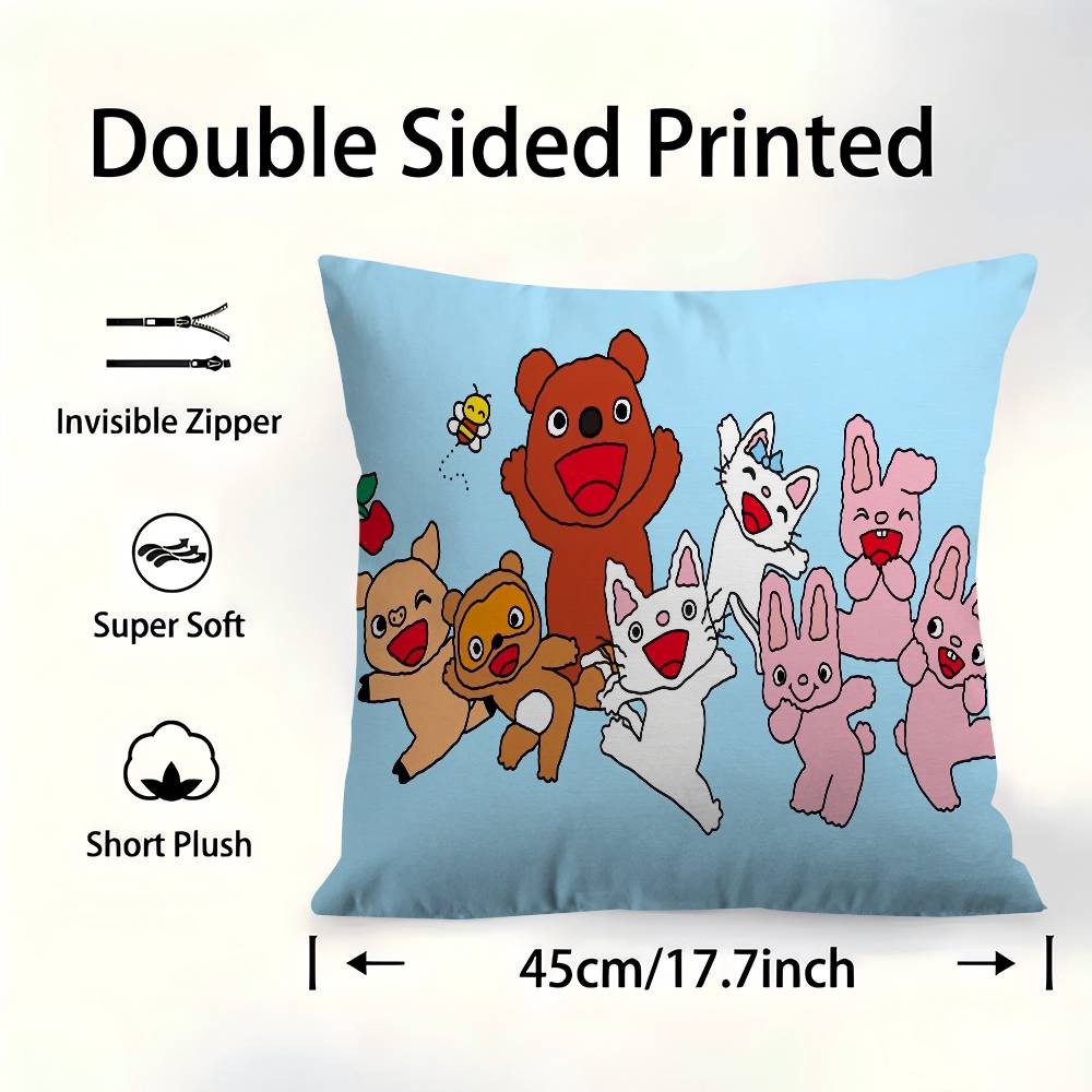 Cartoon Nontan Pillowcase Toon Gift Cushion Cover Bedroom Home Sofa Chair Seat Decor Pillow Case