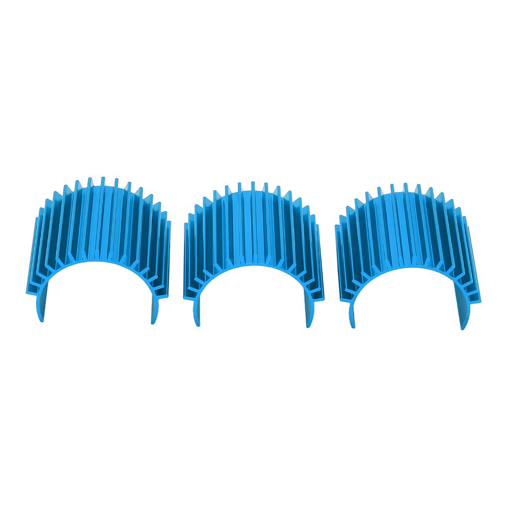 3pcs Aluminum 370 Brushless Brushed Motor Heat Sink Heatsink Cooling Fins for WPL C14 RC CarBlue