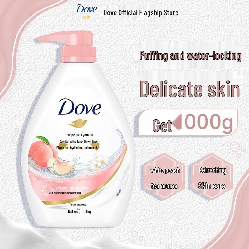 DOVE Эластичный и нежный освежающий гель для душа