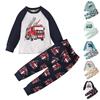 Children's Suit Boys Print Long Sleeve T-shirt + Trousers 2 Pieces Casual Home Suit