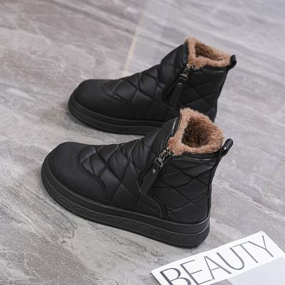 Женские теплые непродуваемые зимние ботинки с толстой подошвой, высоким противоскольжением и износостойкостью, для активного отдыха, тренировок, занятий спортом, хлопковые ботинки