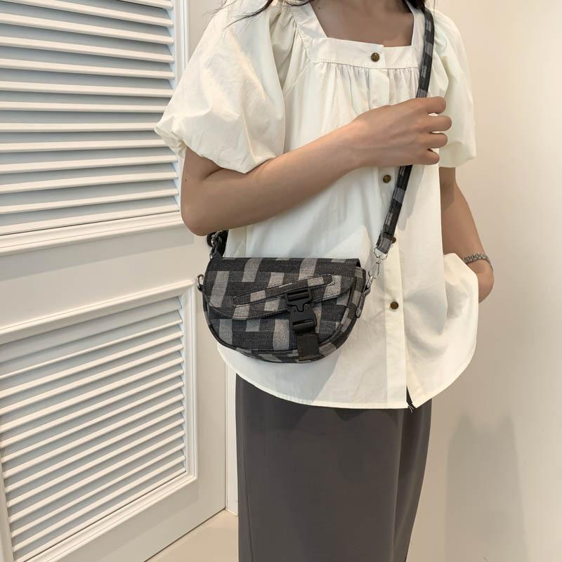 Весна/лето Новинка Американская ретро-сумка-седло Сумка через плечо Сумка-мешок унисекс Джинсовая ткань Спорт