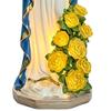 Christian Outdoor Decor Virgin Mary Statue LED Rose Light Waterproof Resin Garden Figurine Gift for Women
