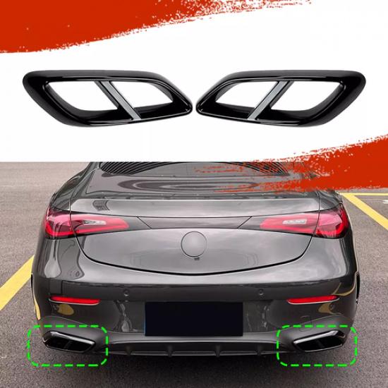 Exhaust Muffler Tip Tail Pipe Cover Trim ABS For Benz CLE-Class Coupe C236 2024+