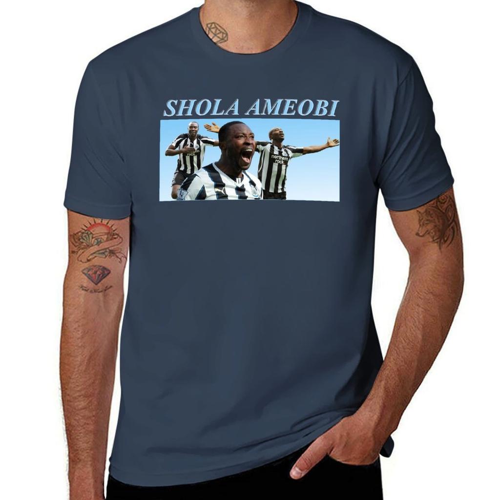 Shola Ameobi T-Shirt Cotton T Shirt Man Cotton Tshirt 100% Anime T Shirts Oversize T-Shirt