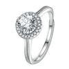 Кольцо Gothic Holy Light с круглым цирконом с четырьмя когтями, женское кольцо с имитацией бриллианта, открытое кольцо с цирконом 1 карат