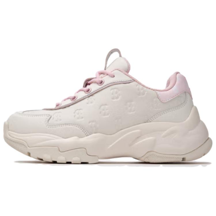 MLB Boston Red Sox Slip Resistant Abrasion Resistant Low top Chunky Sneakers Unisex Pink 3ASHBEM4N-43PKS