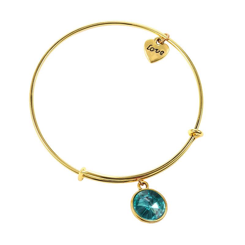 Ретро Сердце Пара Подарок На День Рождения Камень Lucky Wish Браслеты для Женщин Металлические Винтажные Браслеты