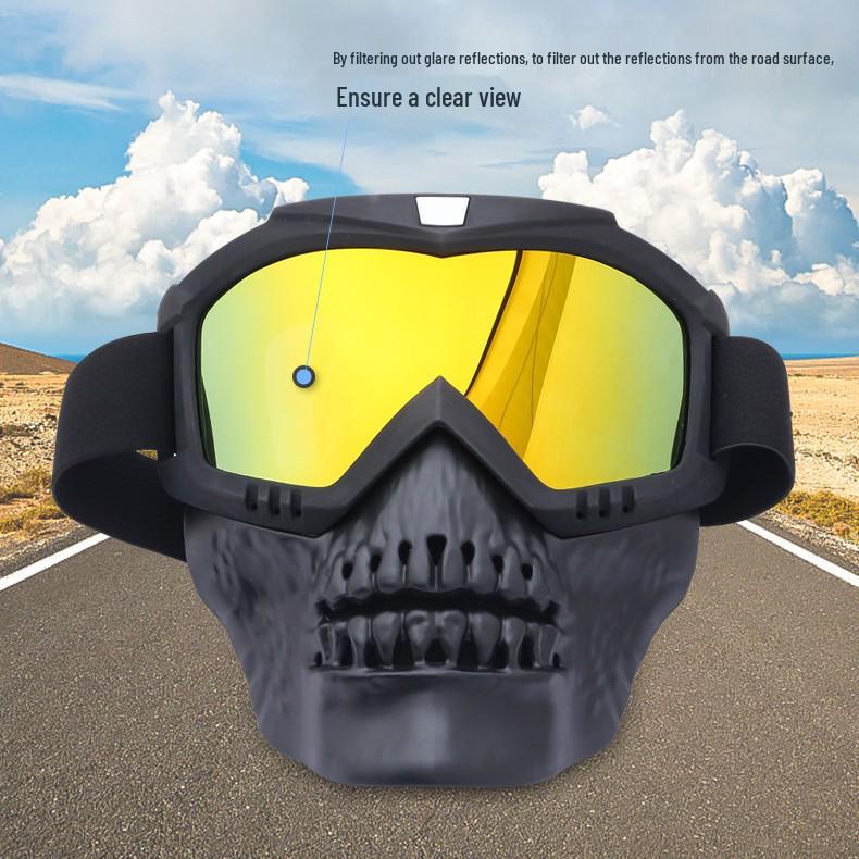 Tactical Skull Mask & Goggles: Windproof, Sandproof, Anti-Fog for Cycling, Motorcycle, Military, and Outdoor Sports