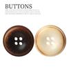 5pcs Coffee Sizzling Fruit Buttons, High-End Woolen Coat, Trench Coat Buttons, Suit Dress Jacket, Four-Eye Buttons