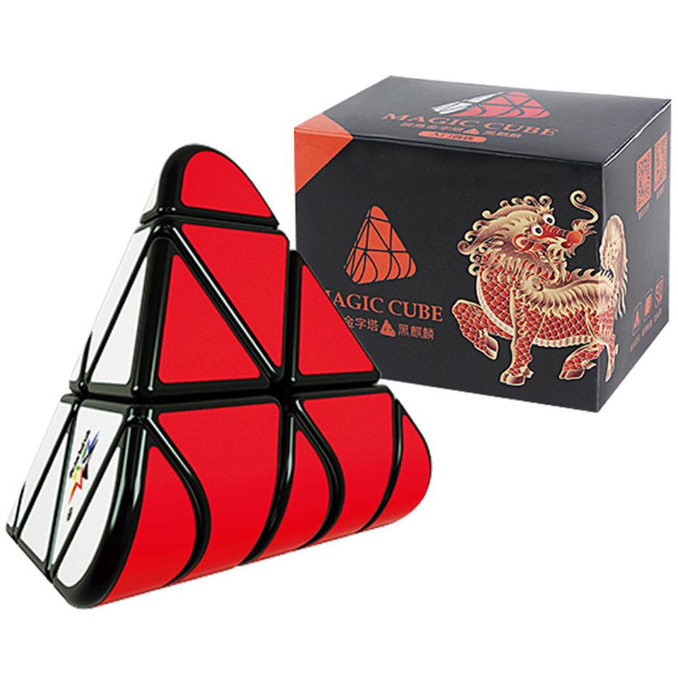Yuxin Black Kylin круглый угол 3x3x3 пирамида Cubo Magico развивающая игрушка-головоломка для детей подарок 3x3 Magic Cube