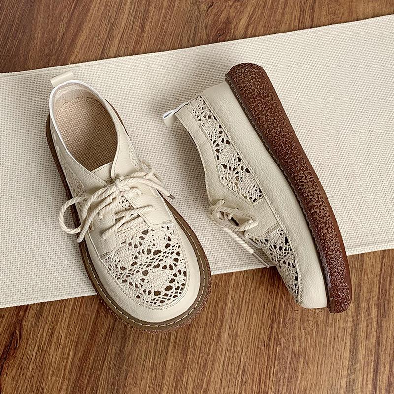 Casual Shoes Woman Flat Sneakers Women Shoes Ladies Platform Shoes 2024 Lace-up Women Flats Female Shoes Loafers
