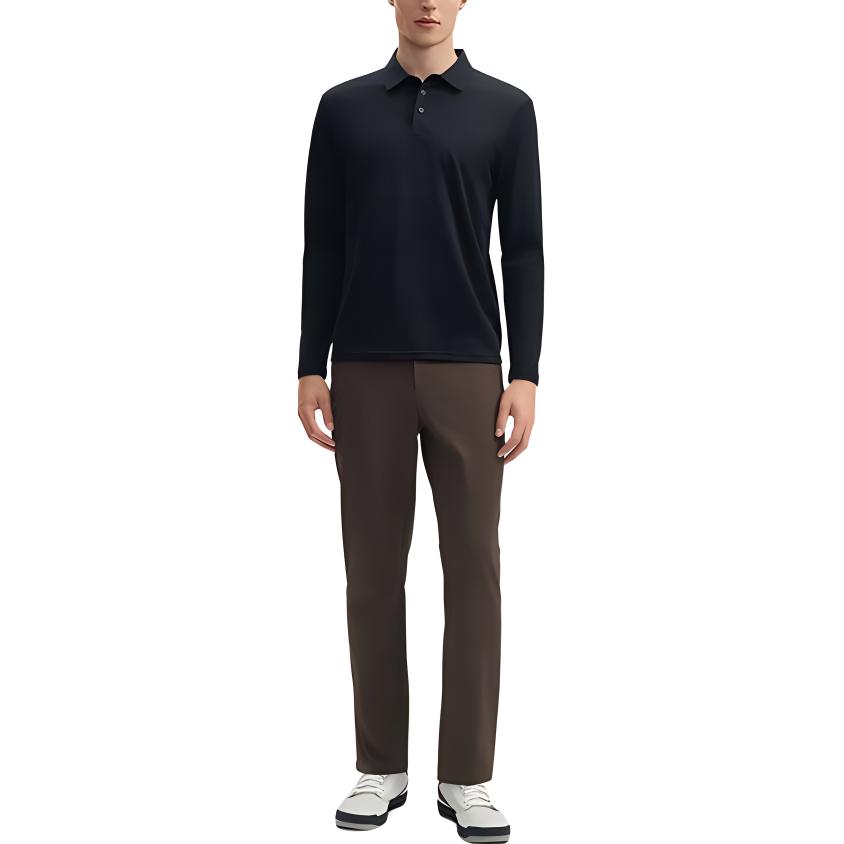FILA FW24 Polo Shirt Men's Jet Black F11M443207F-BK