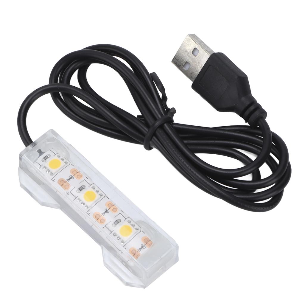 Aquarium Light USB Charging Plastic Fish Tank LED Light for Aquatic Plants LandscapeYellow