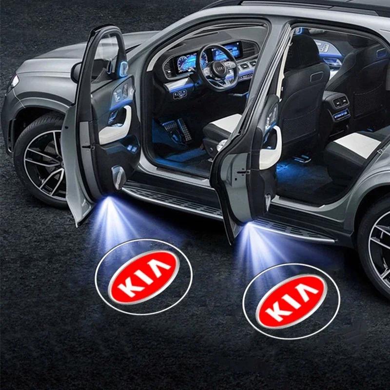 2PCS Led Car Interior Door Welcome Light Ghost Shadow Projector Light for KIA Cerato 2005-2012 Decoration Auto Accessoires