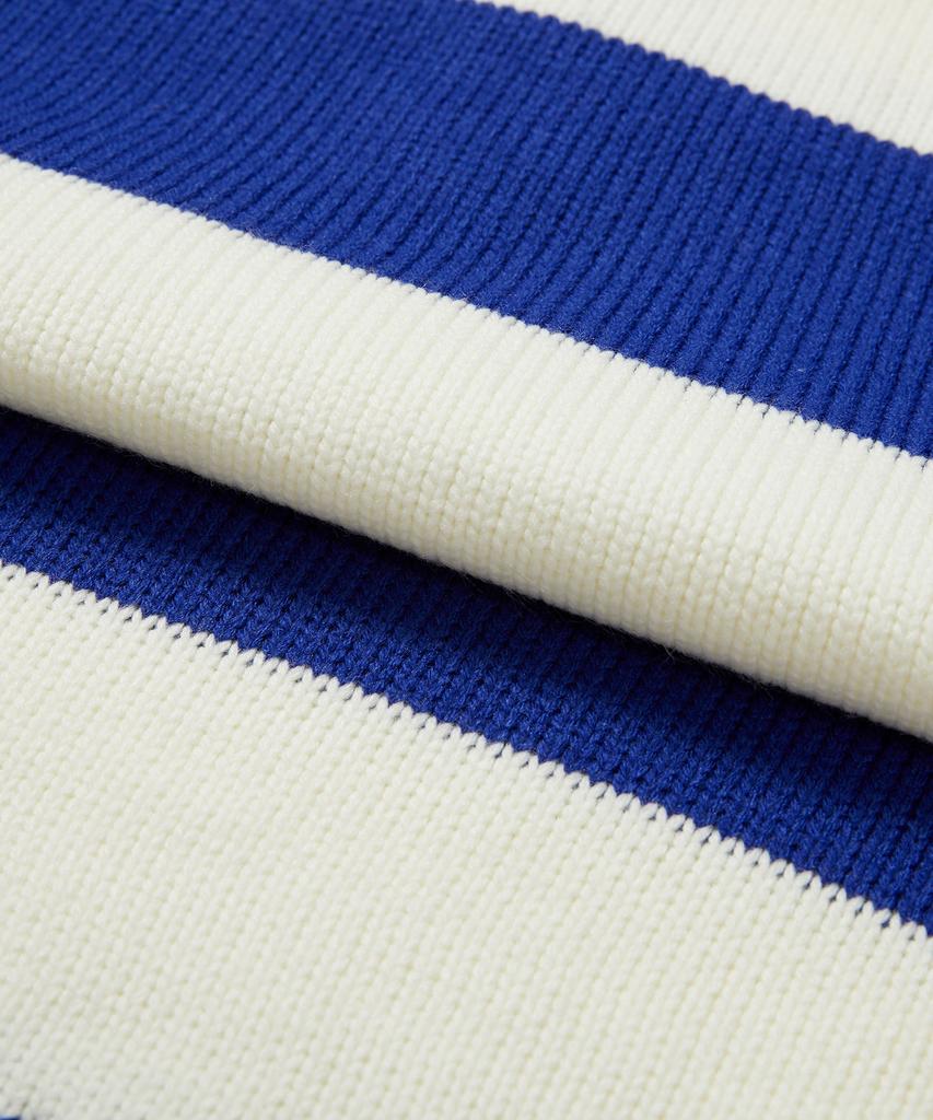 BORN CHAMPS 08 Striped Half Zip Knit B22Ft05Bl