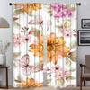 Curtains for Living Room Curtain for Room 2 Panel Beauty Flowers Home Interior Curtains Shades Partition Halloween Decoration