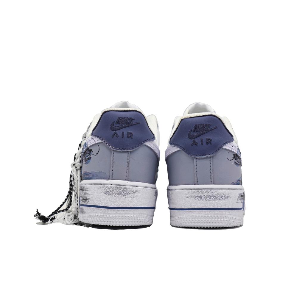 Nike Air Force 1 Тай Чи Дракон Блуждающий Износостойкие Низкие Скейтбордические Кроссовки Унисекс Сине-серый CW2288-111(Команда726-)