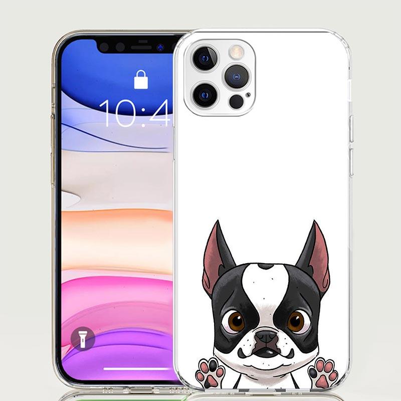 Чехол для телефона с мопсом и французским бульдогом для Apple iphone 16 15 14 13 12 Mini 11 Pro Max 16E X XS XR 7 Plus 8 + SE 2020 Трендовый Забавный