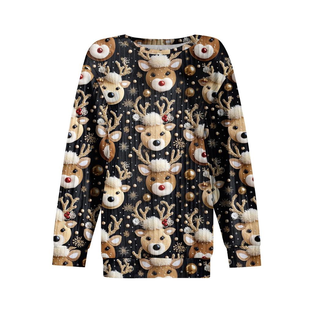 Женский принт Легкий Топ с круглым вырезом из матового хлопка