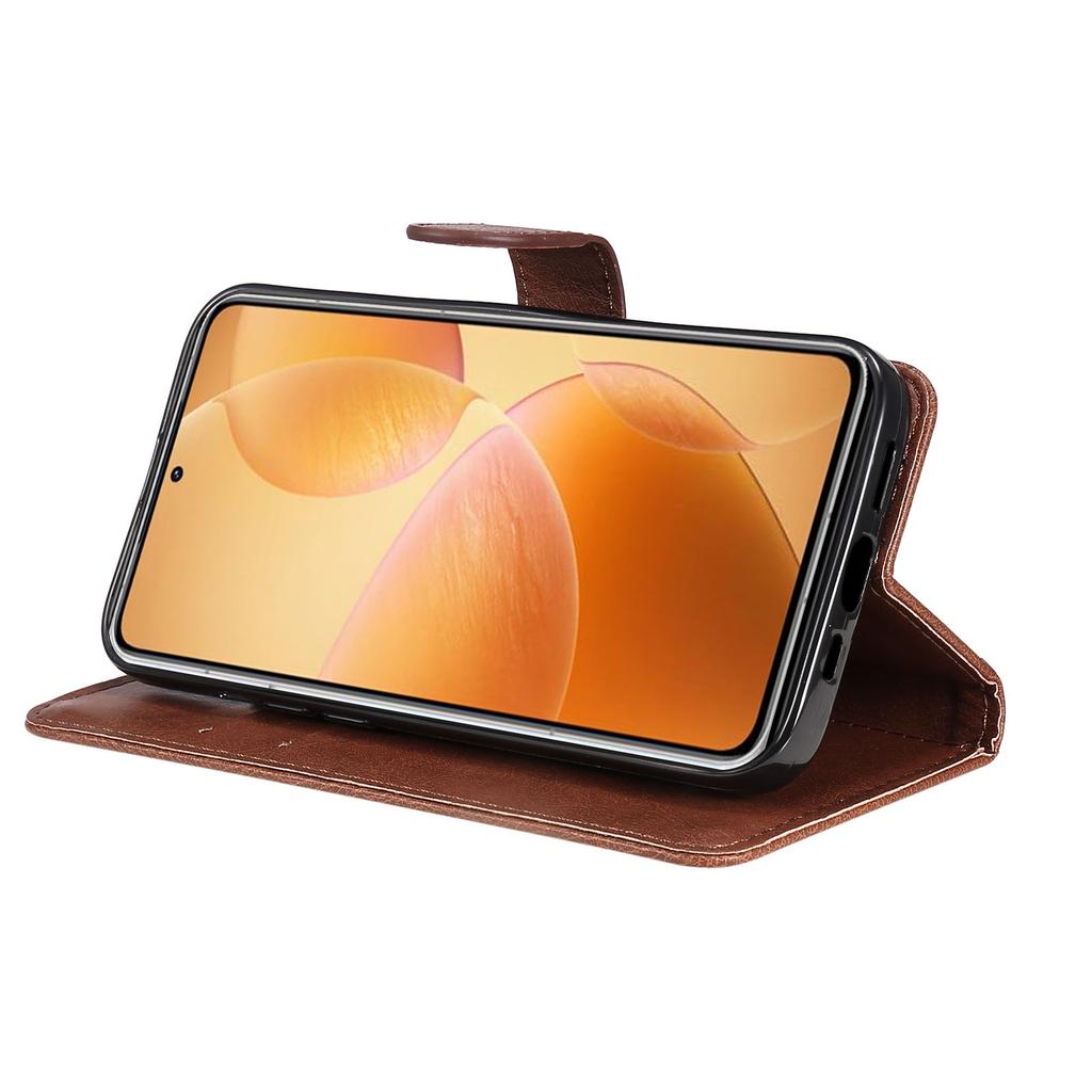 For Xiaomi 14T Pro Case Solid Color Leather Mobile Cover Wallet Stand with Strap