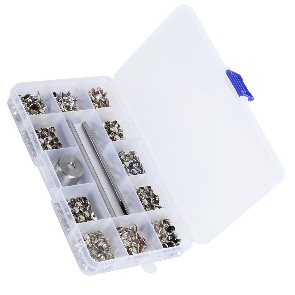 Rhinestone Stud Rivet Set Dress Shoes Decoration Decorative Kit Craft Supplies 8mm