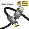 Кабель HDMI 2.1 Кабель HDMI-совместимый Vedio 8K@60Гц 48Гбит/с EARC ARC HDCP Высокоскоростной видеокабель Адаптер разъема HDMI для PS4 PS5 ПК ТВ Проектора