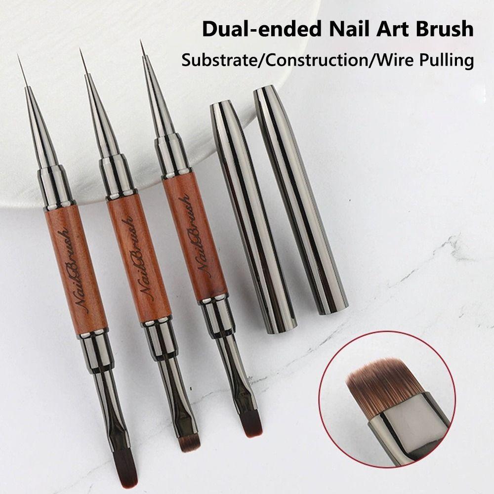 Professional Nail Liner Brush Dual-ended Nail Art Phototherapy Pen Nail Art Brush  Nail Painting
