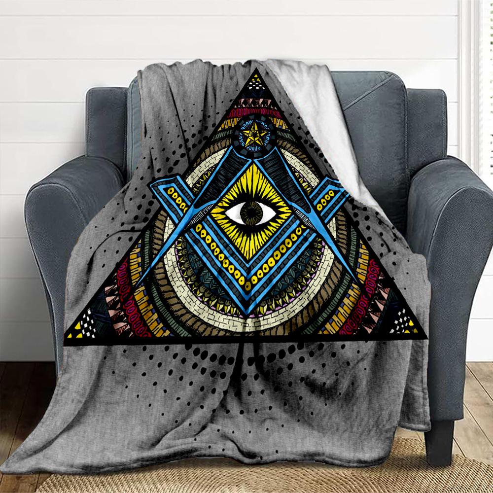 Eye Pyramid Flannel Blanket Throw Blanket Soft Warm Sofa Bed Camping Car home Decor Unique Christmas Gift C930280