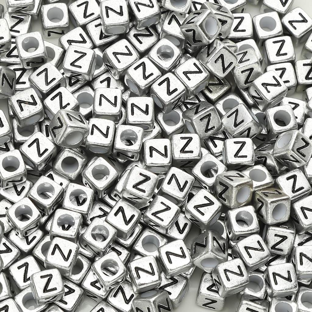 Acrylic English Letter Cube Beads For DIY Necklace Bracelet Earrings Jewelry Making Craft Accessories