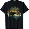 Retro Forest Bear Outdoors Nature Women Men Vintage Graphic Unisex T-Shirt