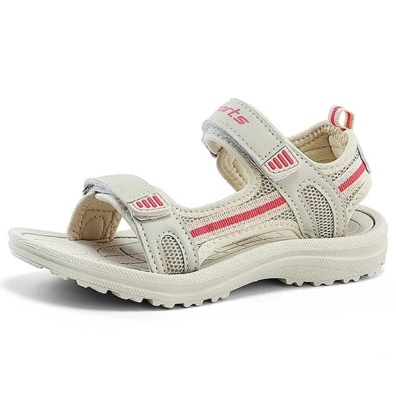 Мальчиковые сандалии летние детские с открытым носком пляжные сандалии легкие дышащие противоскользящие уличные детская мода повседневная обувь для ходьбы