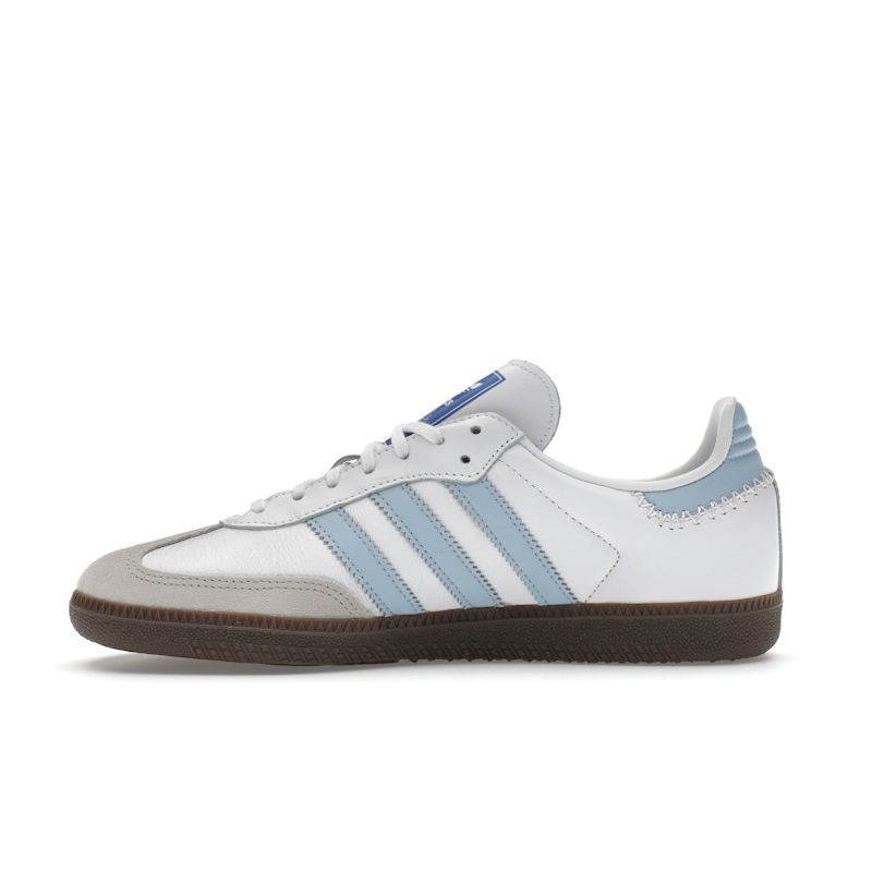 Adidas Samba OG J White Clear Sky Kids Sneakers Footwear-White Blue JI2009