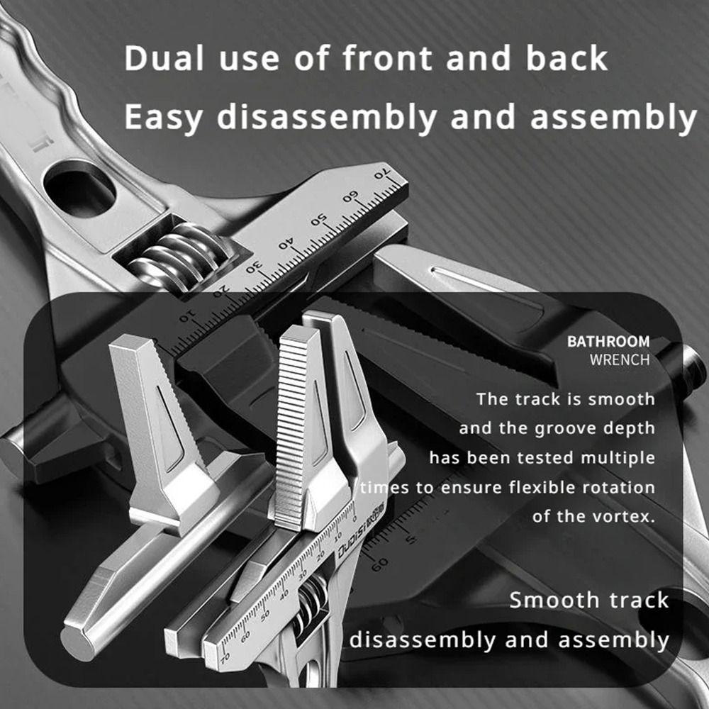 Большой гаечный ключ для ванной комнаты, сантехнический ключ из высокоуглеродистой стали, разводной гаечный ключ для узких мест