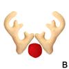 Car Christmas Reindeer Antler Decorations Reindeer Antlers Christmas Decor For SUVs Reindeer Auto Kit Christmas Car Decorat W1H9