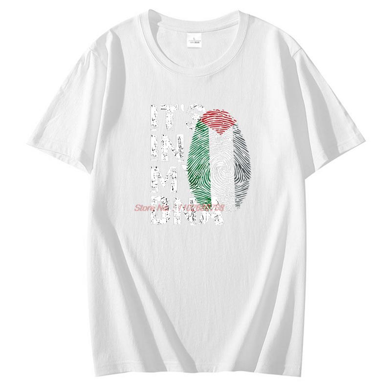 Vintage Palestine Flag Patriotic Tshirt Its In My Dna Graphic T Shirts New Shirts And Tshirts Fashion Cotton Print T Shirt