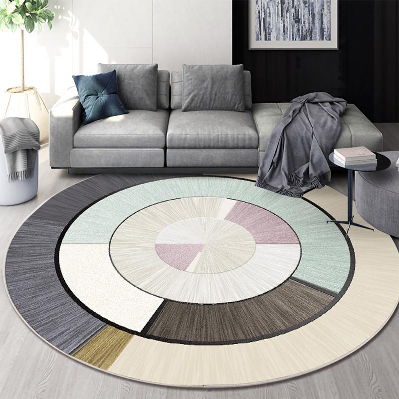 Nordic Round Carpets for Living Room Decoration Teenager Bedroom Decor Rugs Home Sofa Carpet Nonslip Area Rug Washable Floor Mat