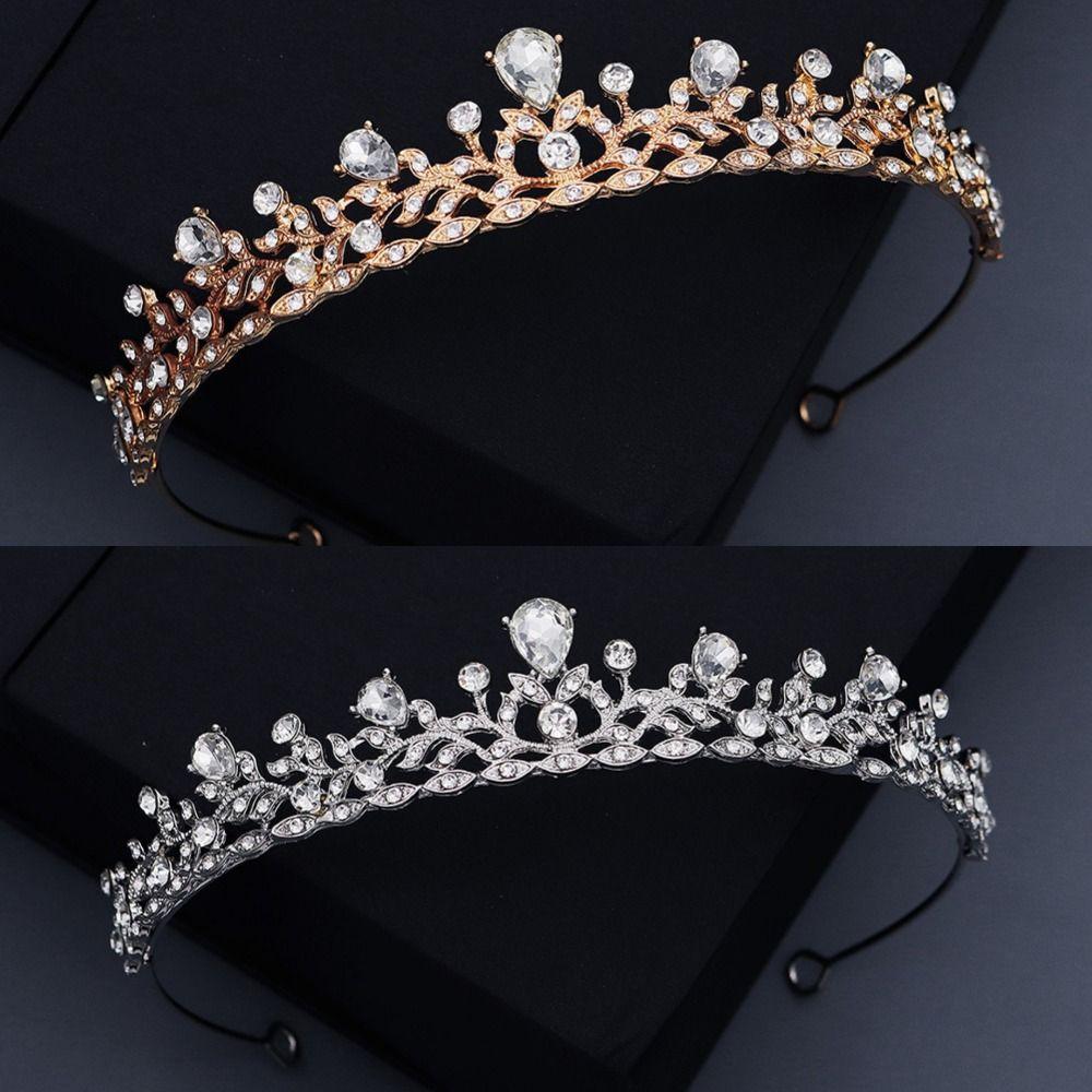 Alloy Bridal Crown Tiara Crystal Rhinestone Wedding Tiara New Party Hair Jewelry Birthday
