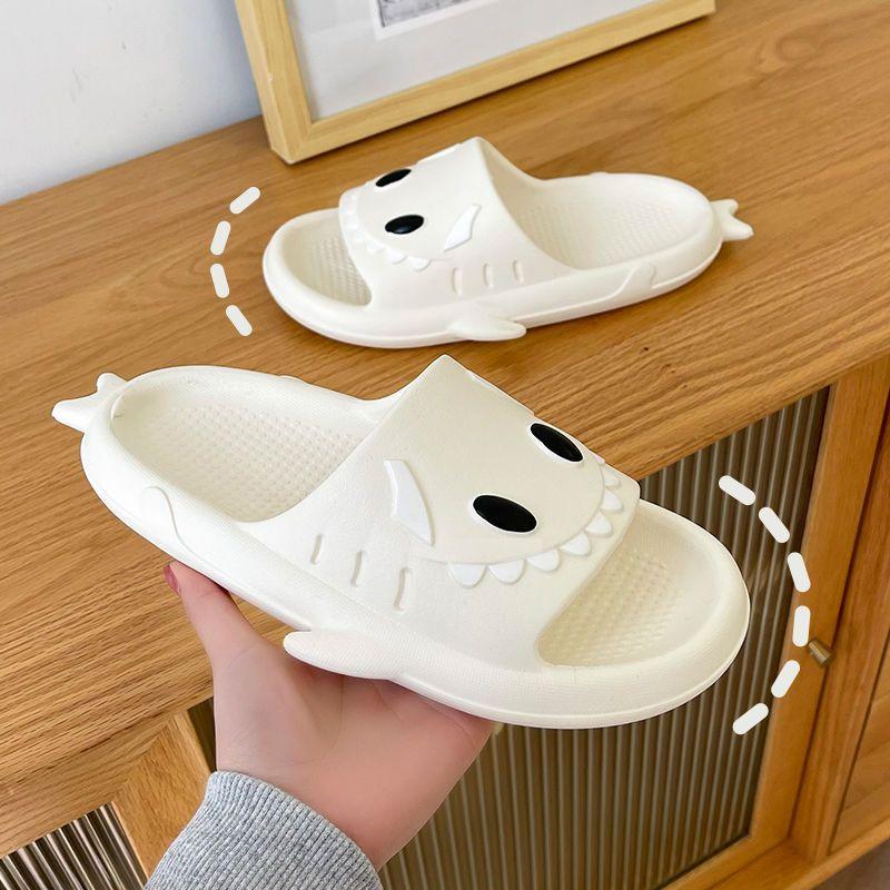 Summer Shark Soft Woman Slippers Anime Shoes for Women 2024 Kawaii Sandals Round Toe Slides Fish Cute Pink Outside Cartoon W 39