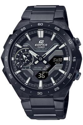 Часы Bluetooth, оснащенные солнечным сапфировым стеклом черного цвета [Casio] [WINDFLOW ECB-2200YDC-1AJF мужские