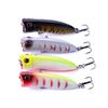 Hengjai 1pc Popper Fishing Lure Top Water Bionic Bass Pike Artificial Lure 3D Eyes Fishing Tackle
