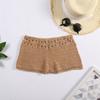 Women Shorts Wear Resistant Acrylic Fiber Women Hollow Out Mini Shorts Swimwear
