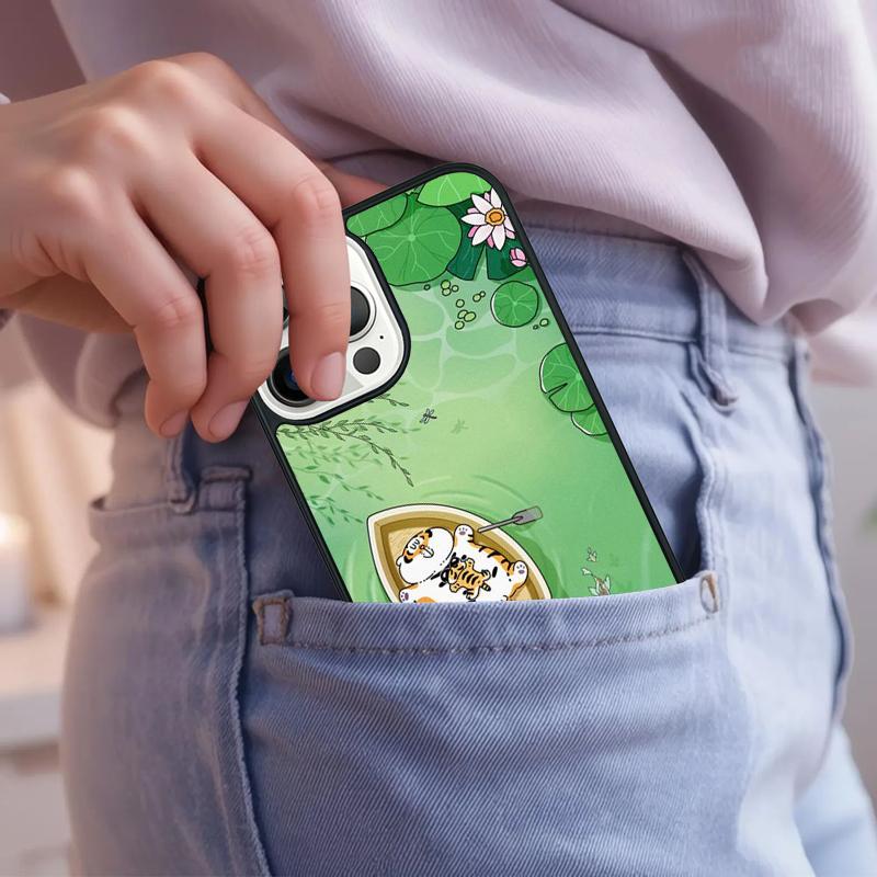 Чехол в японском стиле с тигром, кошкой и сиба-ину для iPhone 17 Air 15 16e 14 13 Pro Max Coque 12 11 Pro Max PLUS