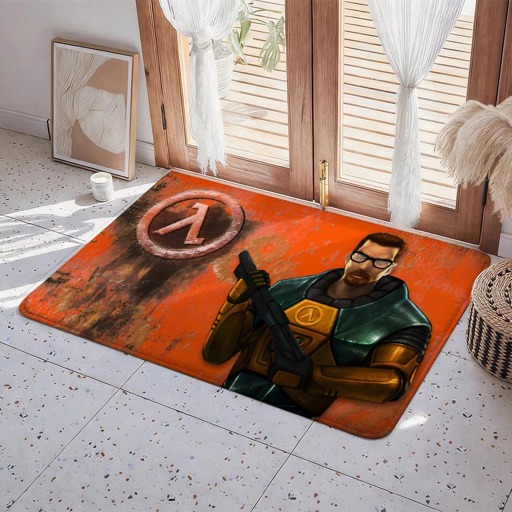 Коврик для пола H Half Life 2 Эко Фланелевый Придверный Коврик Нескользящий Без Запаха Внутренний Ковер для Пола Мягкий Короткий Плюш Домашний Коврик