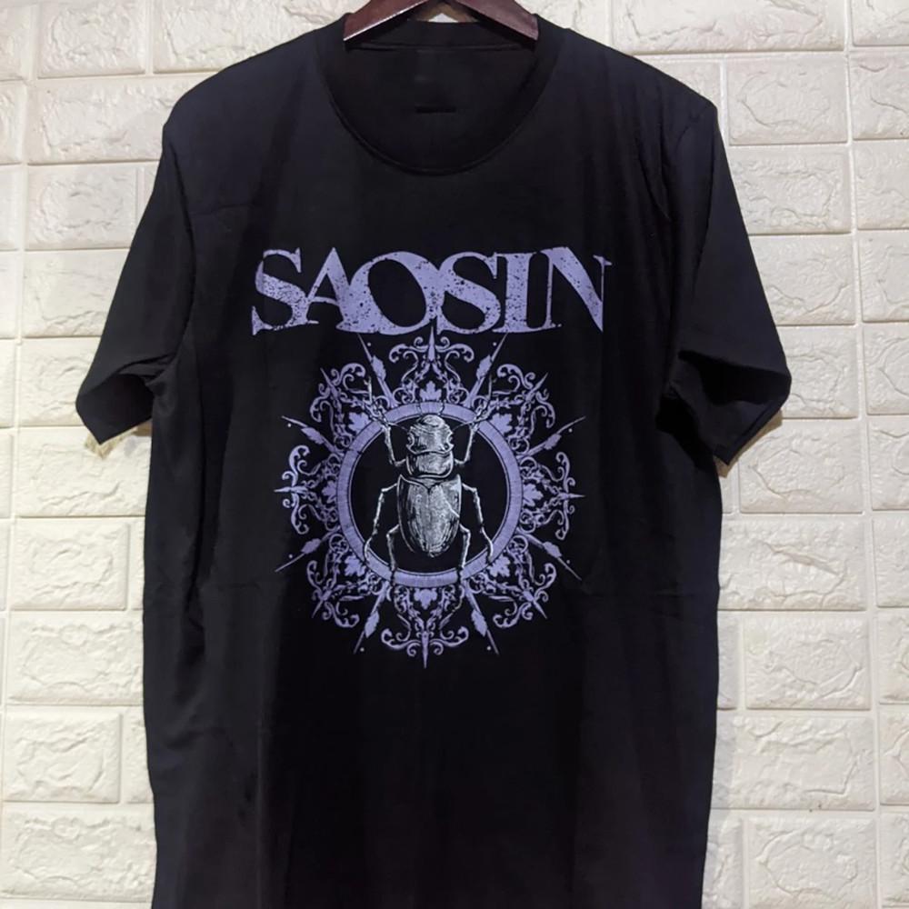 SAOSIN beetle graphic black T-shirt